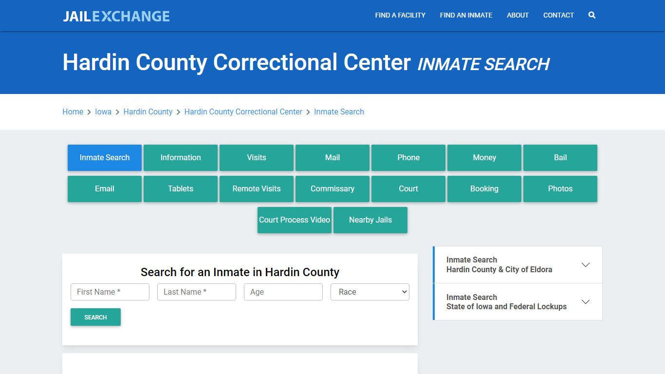 Hardin County Correctional Center Inmate Search - Jail Exchange